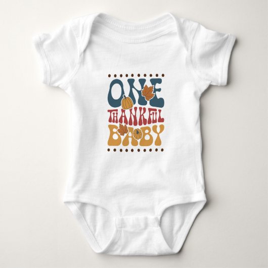 Retro One Dankbare Baby - Thanksgiving Romper (Voorkant)