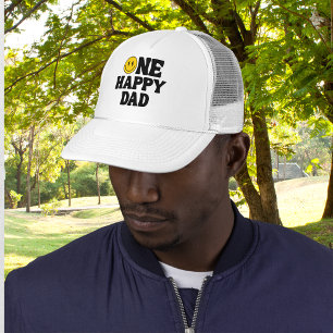 Retro One Gelukkige Vader Lachend Gezicht Verjaard Trucker Pet