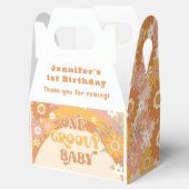 Retro One groovy baby jarig Bedankdoosjes (Geopend)