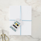 Retro One Happy guy First Birthday Dank je Label Cadeaulabel (Met Touw)