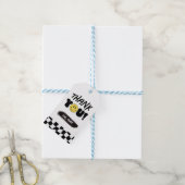 Retro One Happy guy First Birthday Dank je Label Cadeaulabel (Met Touw)