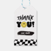 Retro One Happy guy First Birthday Dank je Label Cadeaulabel (Voorkant)