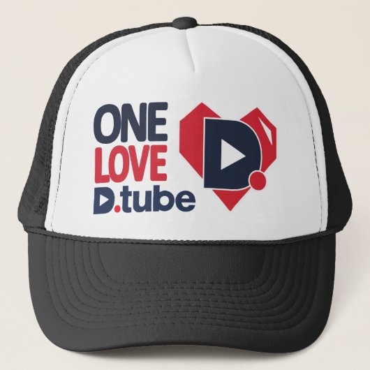 Retro ONE LOVE D.Tube Color Trucker Hat Pet (Voorkant)