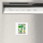 Retro One Lucky Dude St. Patrick's Day Shamrock Ge Magneet (Insitu (Vaatwasser))