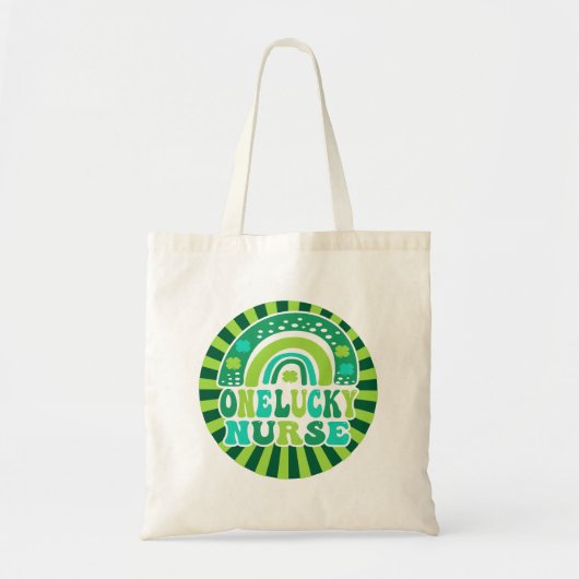 Retro One Lucky Nurse St. Patrick's Day Tote Bag (Voorkant)