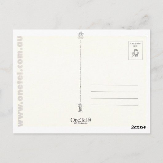 Retro One.Tel Telephone Box Briefkaart (Achterkant)