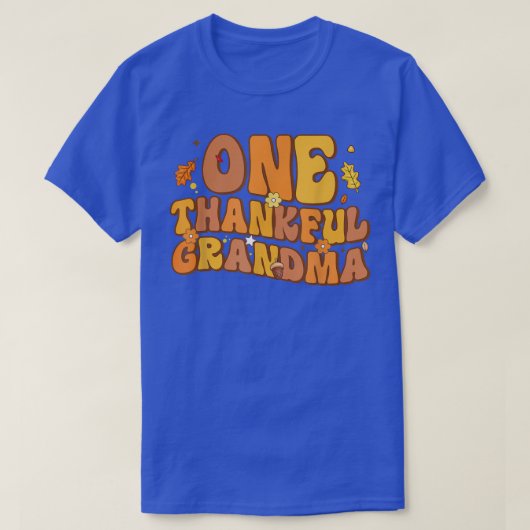 Retro One Thankful Grandma Herfst Autumn Happy Dan T-shirt (Design voorkant)