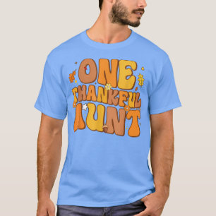 Retro One Thankful tante Herfst Autumn Happy Thank T-shirt