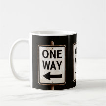 Retro ONE WAY roestig straatbord