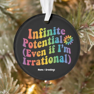 Retro Oneindig Potentieel Irrationele Pi-dag Wisku Ornament