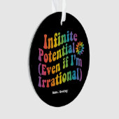 Retro Oneindig Potentieel Irrationele Pi-dag Wisku Ornament (voorkant)