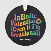 Retro Oneindig Potentieel Irrationele Pi-dag Wisku Ornament (voorkant)