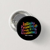 Retro Oneindig Potentieel Irrationele Pi-dag Wisku Ronde Button 3,2 Cm (Voorkant /achterkant)