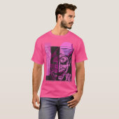 Retro Oni Cyberpunk Samurai Arts Bushido Warrior T-shirt (Voorkant volledig)