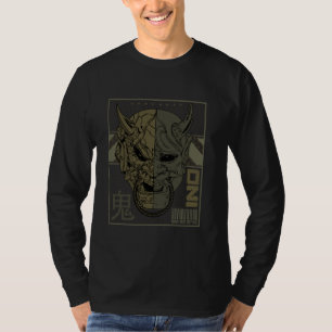 Retro Oni Cyberpunk Samurai Arts voor Bushido Warr T-shirt