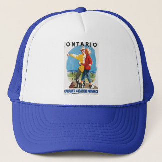 Retro Ontario Travel Poster Trucker Pet