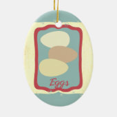 Retro ontbijt eten icoon eieren Kerst ornament (Achterkant)