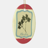 Retro ontbijt eten icoon kruiden Kerst ornament (Rechts)