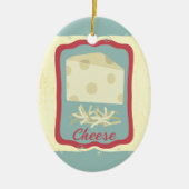 Retro ontbijt Zwitserse kaas Kerst ornament (Voorkant)