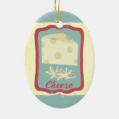 Retro ontbijt Zwitserse kaas Kerst ornament (Achterkant)