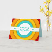 retro onthaal aan boord van fotokaart kaart (Gele Bloem)