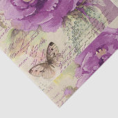 Retro  ontkoppeling Paarse vlindervlinder Tissuepapier (Detail)