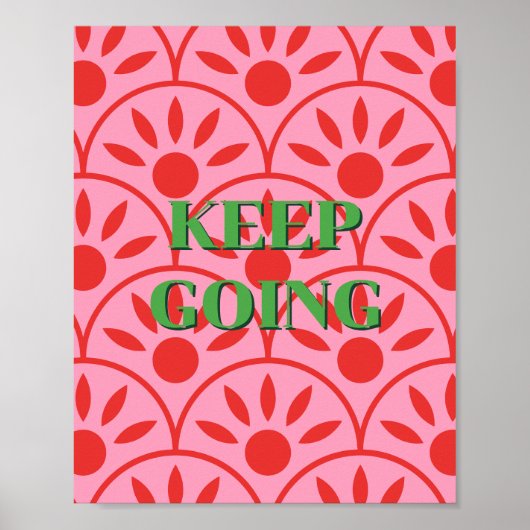 Retro ontwerp, blijf doorgaan poster (Voorkant)