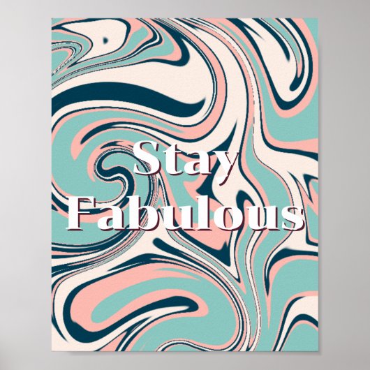 Retro ontwerp, blijf fantastisch Poster (Voorkant)