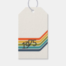 Retro ontwerp cadeautags uit 1975 cadeaulabel