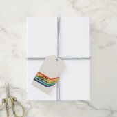Retro ontwerp cadeautags uit 1975 cadeaulabel (Met Touw)
