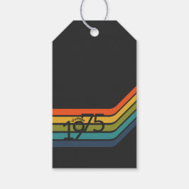 Retro ontwerp cadeautags uit 1975 cadeaulabel
