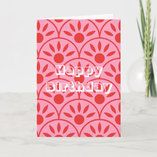 Retro ontwerp, Gefeliciteerd met je verjaardag Kaart