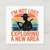 Retro  Ontwerp Grappig gezegde Surveyor cadeau Vierkante Visitekaartje (Voorkant)