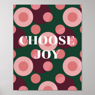 Retro ontwerp, kies vreugde Poster