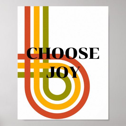 Retro ontwerp, Kies Vreugde Poster (Voorkant)