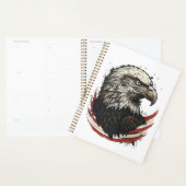 Retro ontwerp met gravure van Amerikaanse adelaar Planner (Display)