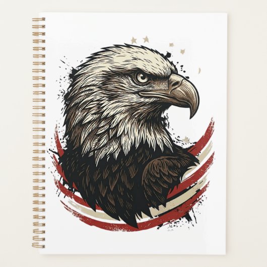 Retro ontwerp met gravure van Amerikaanse adelaar Planner (Voorkant)