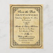 Retro ontwerp opslag de datum ansichtkaart aankondigingskaart (Voorkant)