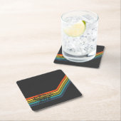 Retro ontwerp papier coaster uit 1976 kartonnen onderzetters (Insitu)