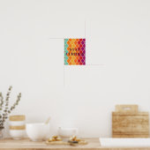 Retro ontwerp, STAY CURIOUS Poster (Keuken)