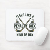 Retro ontwerp strafbox stemming hockey dag grafisc muismat (Met muis)