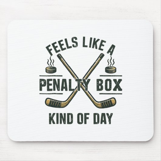 Retro ontwerp strafbox stemming hockey dag grafisc muismat (Voorkant)