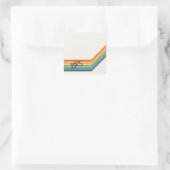 Retro ontwerp uit 1975 vierkante sticker (Tas)