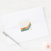 Retro ontwerp uit 1975 vierkante sticker (Envelop)