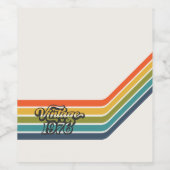 Retro ontwerp uit 1976 wijn etiket (Enkel label)