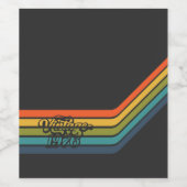 Retro ontwerp uit 1976 wijn etiket (Enkel label)