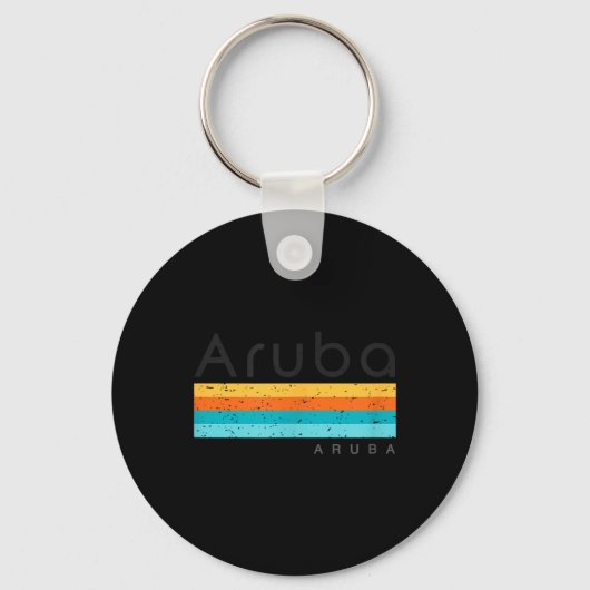 Retro ontwerp uit Aruba Sleutelhanger (Voorkant)