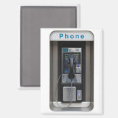 Retro ontwerp van betaaltelefoon, kunst van vintag magneet (Voorkant / Achterkant)