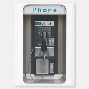 Retro ontwerp van betaaltelefoon, kunst van vintag magneet