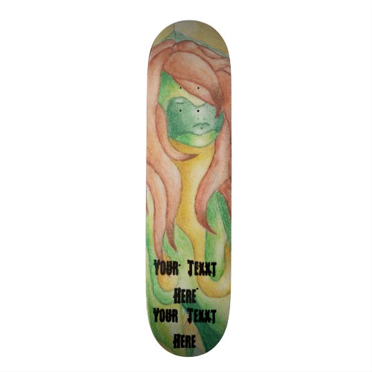 retro ontwerp van de abstracte kunst het groene 18,7 cm mini skateboard deck